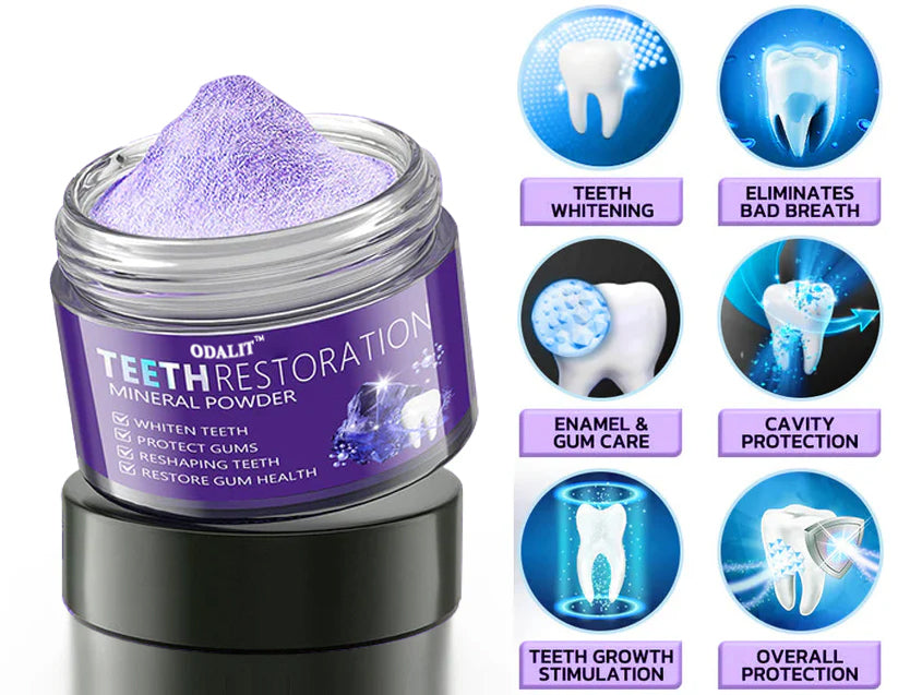 ODALIT™ TeethRestoration Mineral Powder🦷Obtain American Dental Association (ADA) Certification (Treats periodontitis and mouth ulcers, prevents tooth loss, and repairs gum recession)