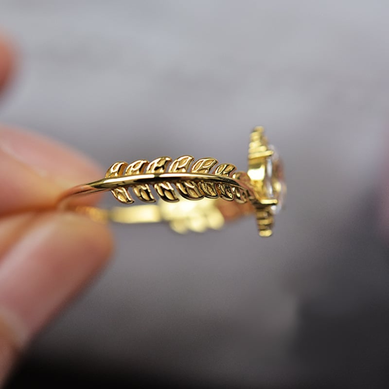 Marquise Half Pave Diamond Ring