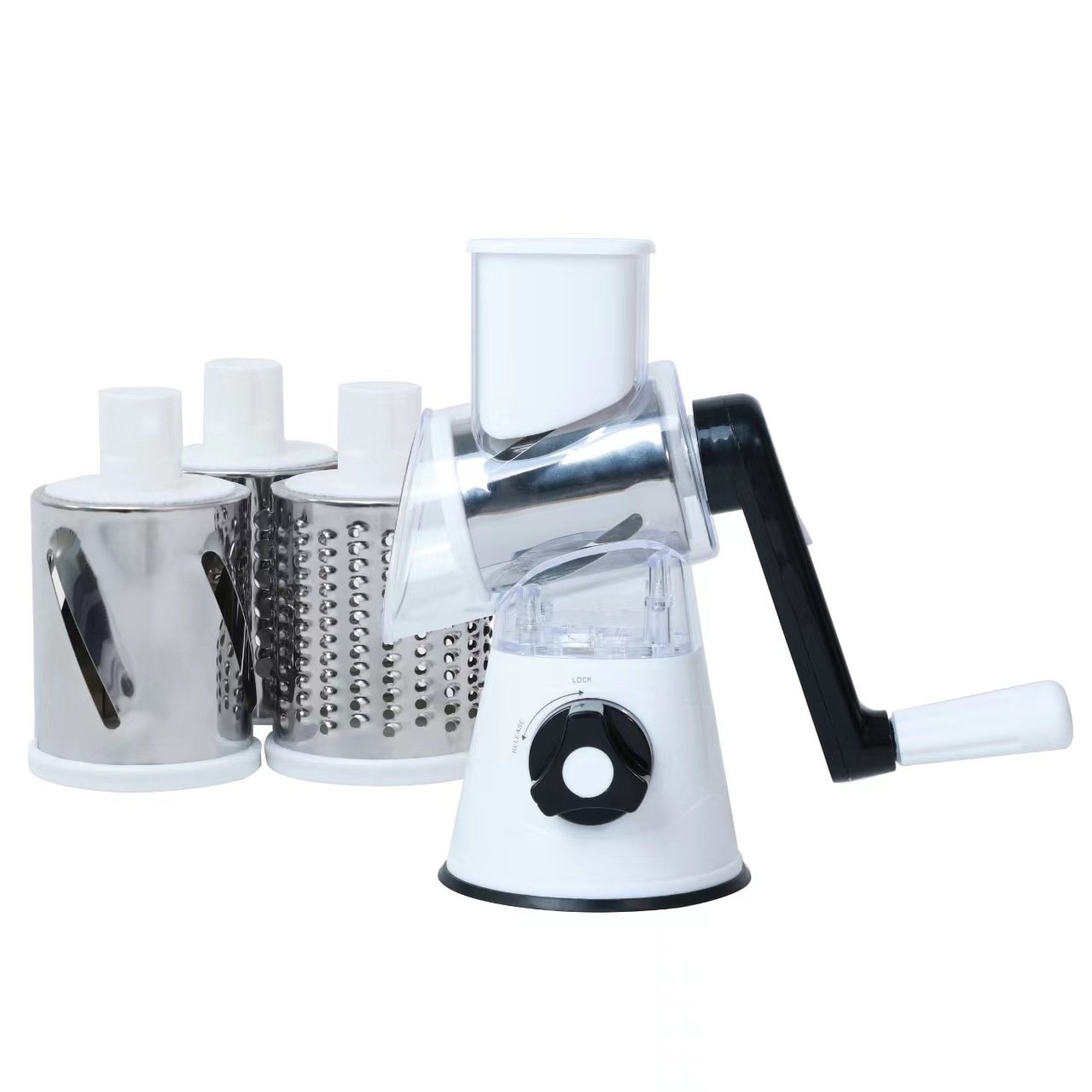 🔥3 in 1 Rotary Cheese Grater Vegetable Slicer