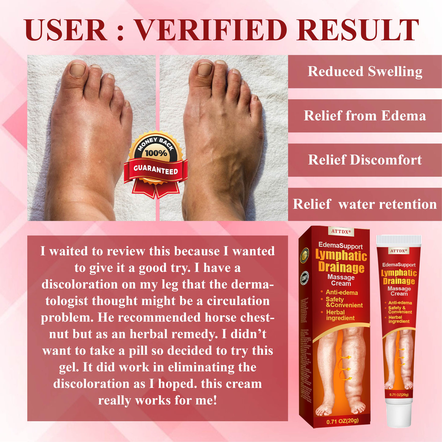 ODEIUN® EdemaSupport Lymphatic Drainage Massage Cream