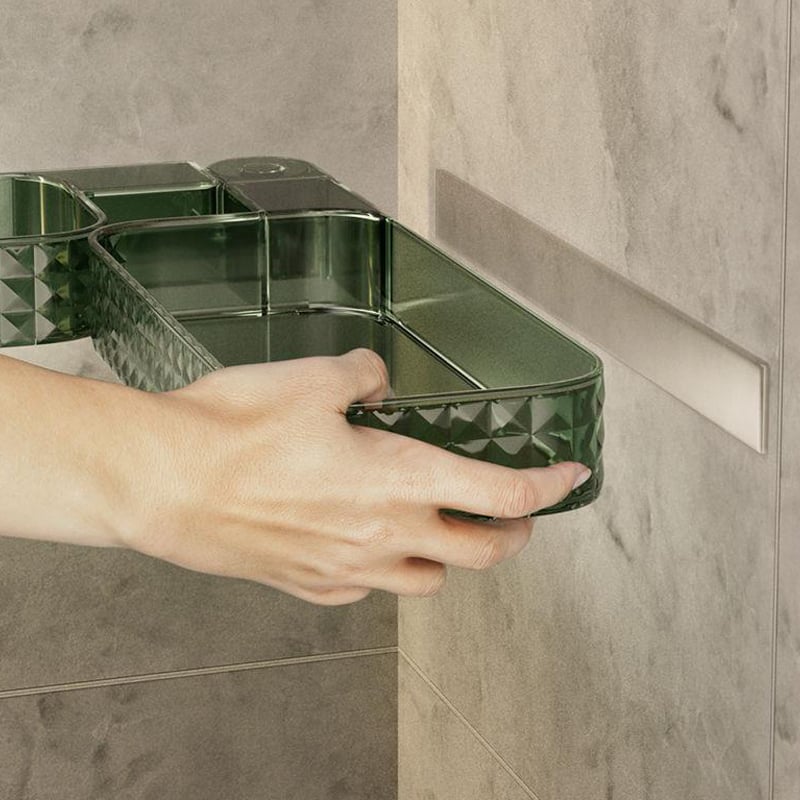 Bathroom Wall Shelf, No Punching