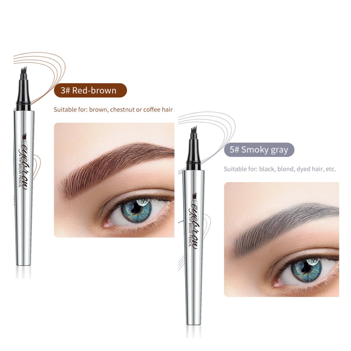 Waterproof 3D tattoo pencil with 4 fork tips for microblading (🔥 buy 1, get 1 free)
