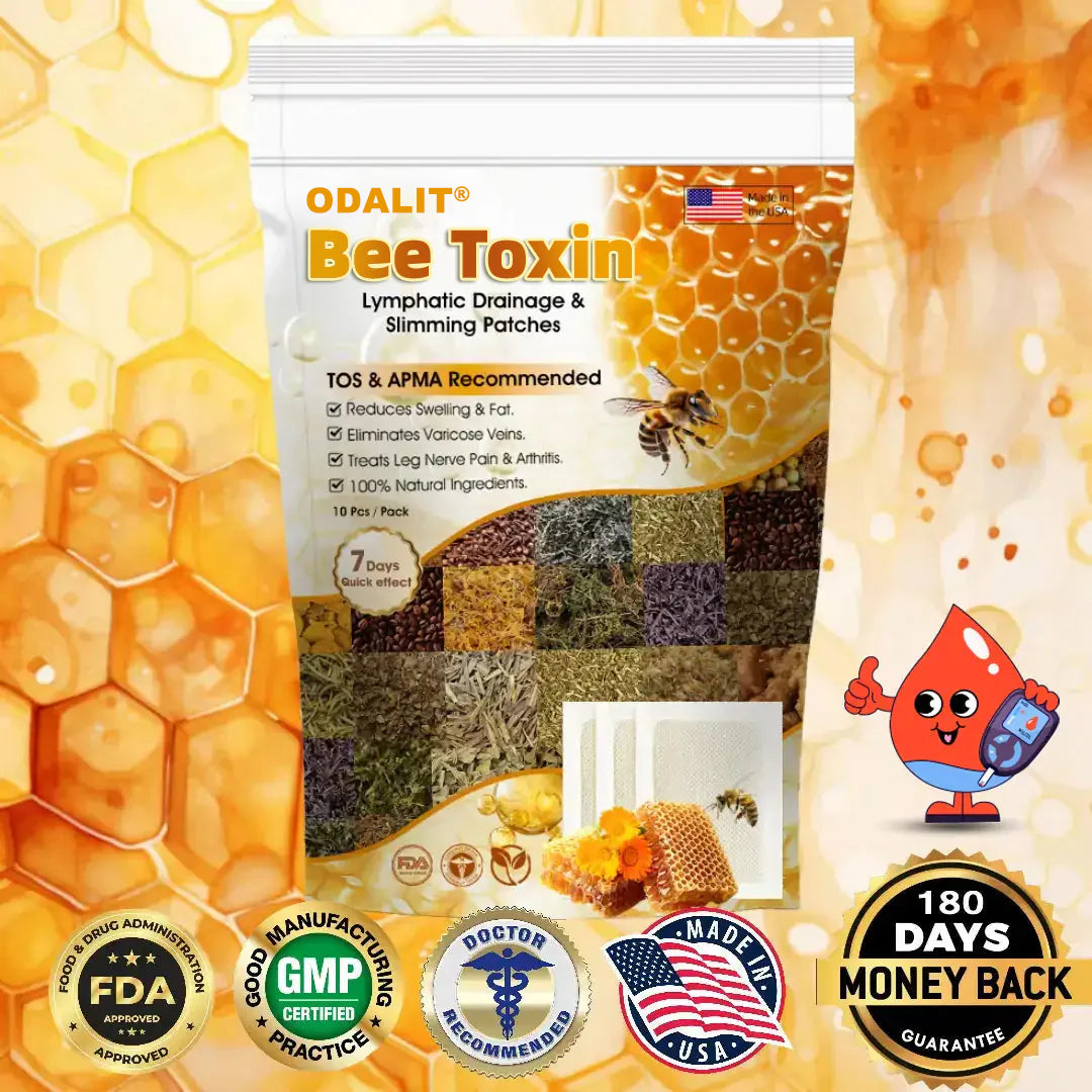 ODALIT® Natural Bee Toxin Detox Foot Patches: Slim Down & Relieve Aches (Plus Free Oil!)