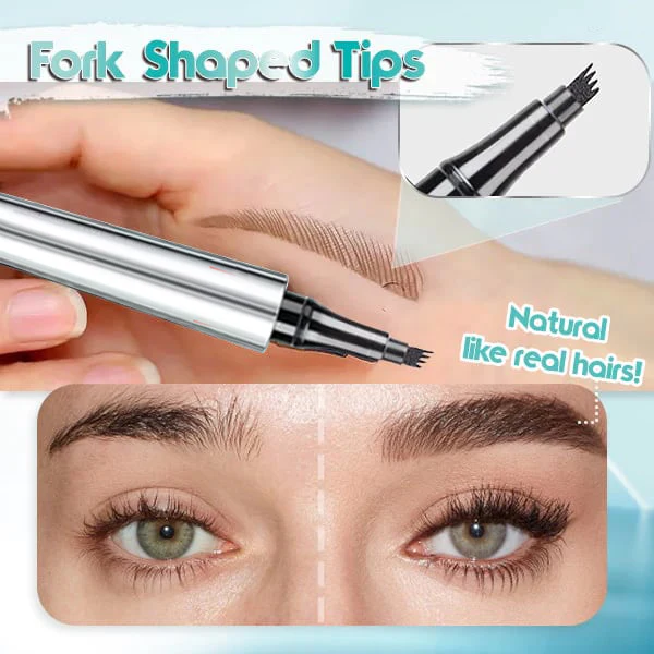 Waterproof 3D tattoo pencil with 4 fork tips for microblading (🔥 buy 1, get 1 free)