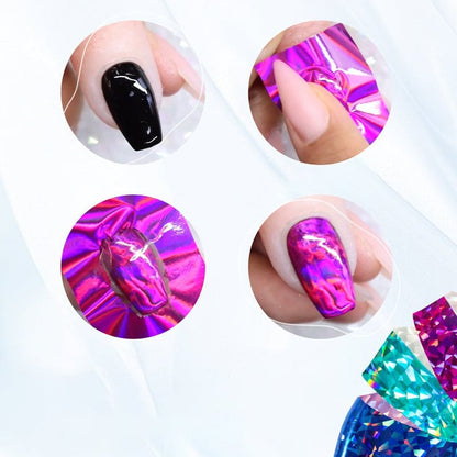 Reflective Mosaic Nail Art Transfer Foils