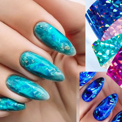 Reflective Mosaic Nail Art Transfer Foils