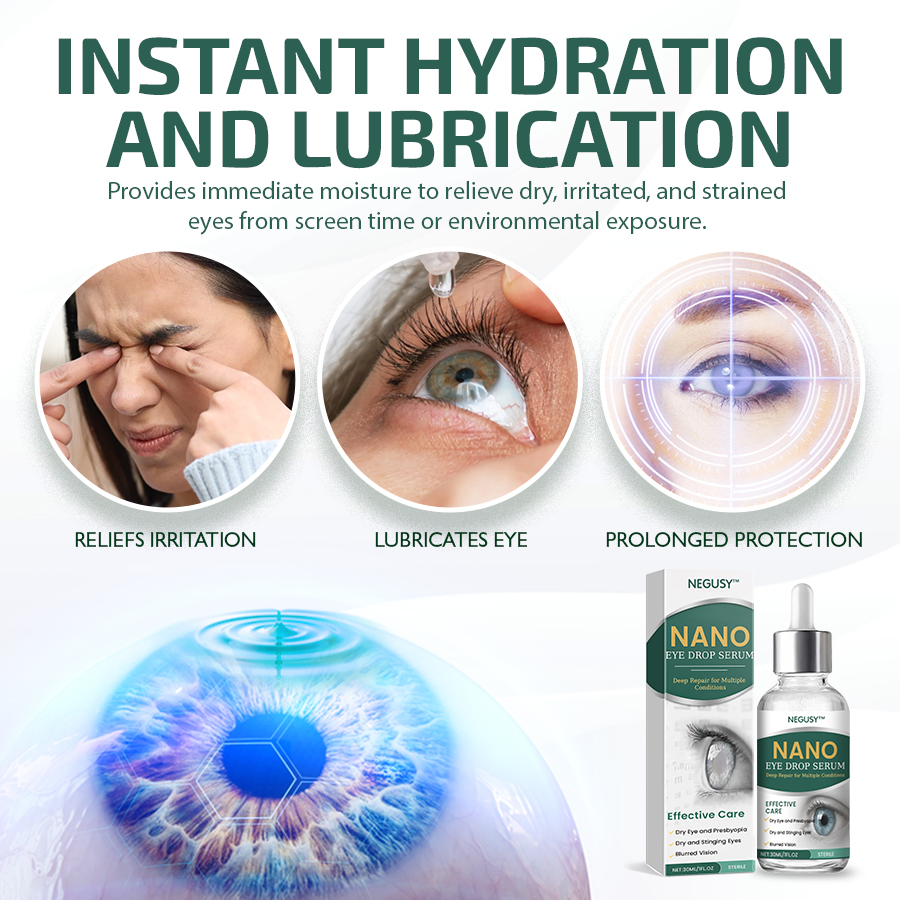 NEGUSY™ Nano Eye Drops Serum 👩‍⚕️ Royal College of Ophthalmologists Recommended (Suitable for presbyopia, dry eye syndrome, glaucoma, and cataracts)