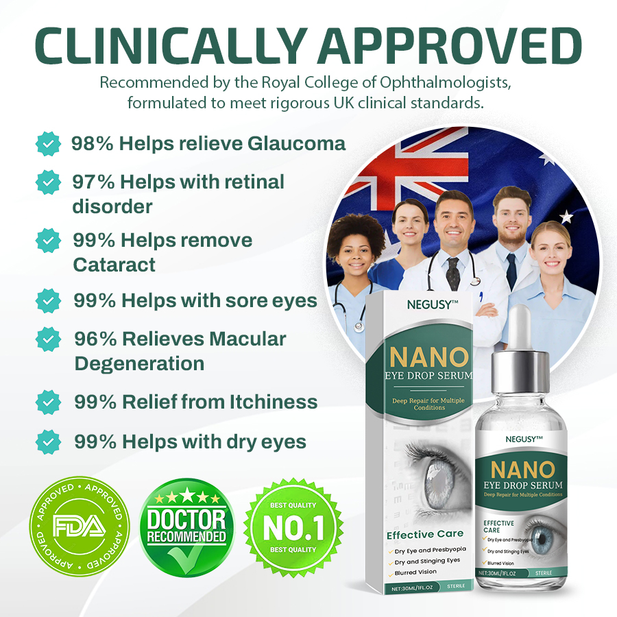 NEGUSY™ Nano Eye Drops Serum 👩‍⚕️ Royal College of Ophthalmologists Recommended (Suitable for presbyopia, dry eye syndrome, glaucoma, and cataracts)