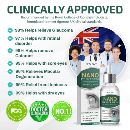 NEGUSY™ Nano Eye Drops Serum 👩‍⚕️ Royal College of Ophthalmologists Recommended (Suitable for presbyopia, dry eye syndrome, glaucoma, and cataracts)