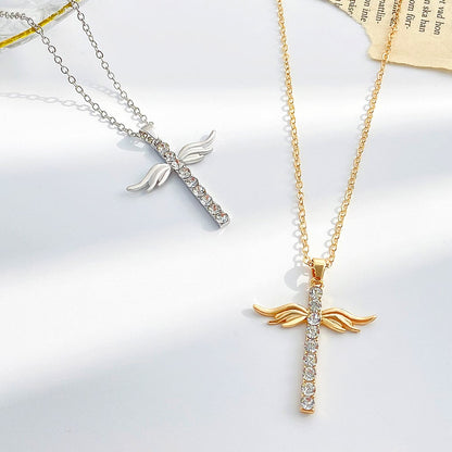 [Exclusive]Angel Wings With Diamonds Necklace
