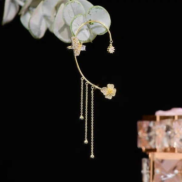 Summer Hot Sale 49% OFF✨Butterfly Tassel Style Zircon Earrings | Perfect Gift🎁