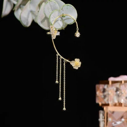 Summer Hot Sale 49% OFF✨Butterfly Tassel Style Zircon Earrings | Perfect Gift🎁