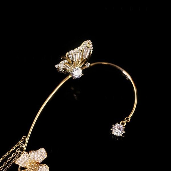 Summer Hot Sale 49% OFF✨Butterfly Tassel Style Zircon Earrings | Perfect Gift🎁