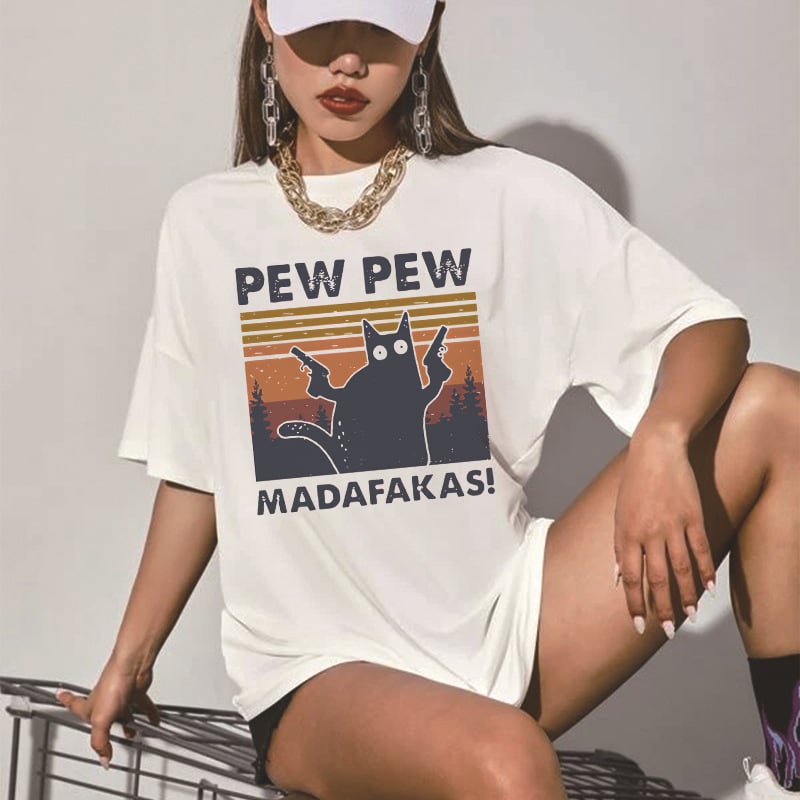 Cat Pew Pew Classic T-Shirrt