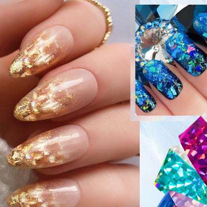 Reflective Mosaic Nail Art Transfer Foils