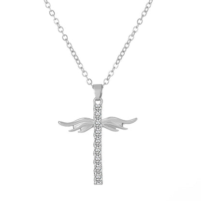 [Exclusive]Angel Wings With Diamonds Necklace