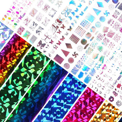 Reflective Mosaic Nail Art Transfer Foils