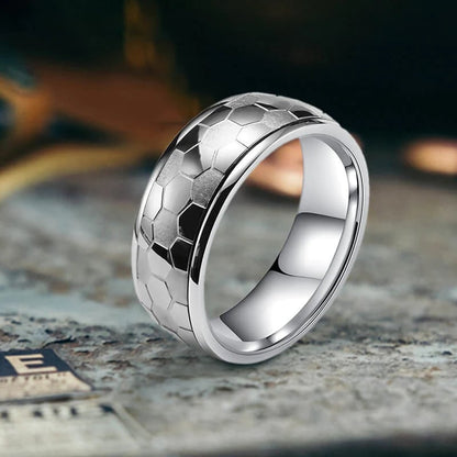 316L Stainless Steel Football Ring
