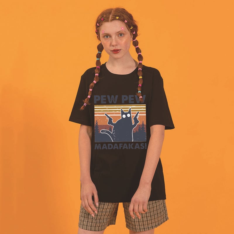 Cat Pew Pew Classic T-Shirrt