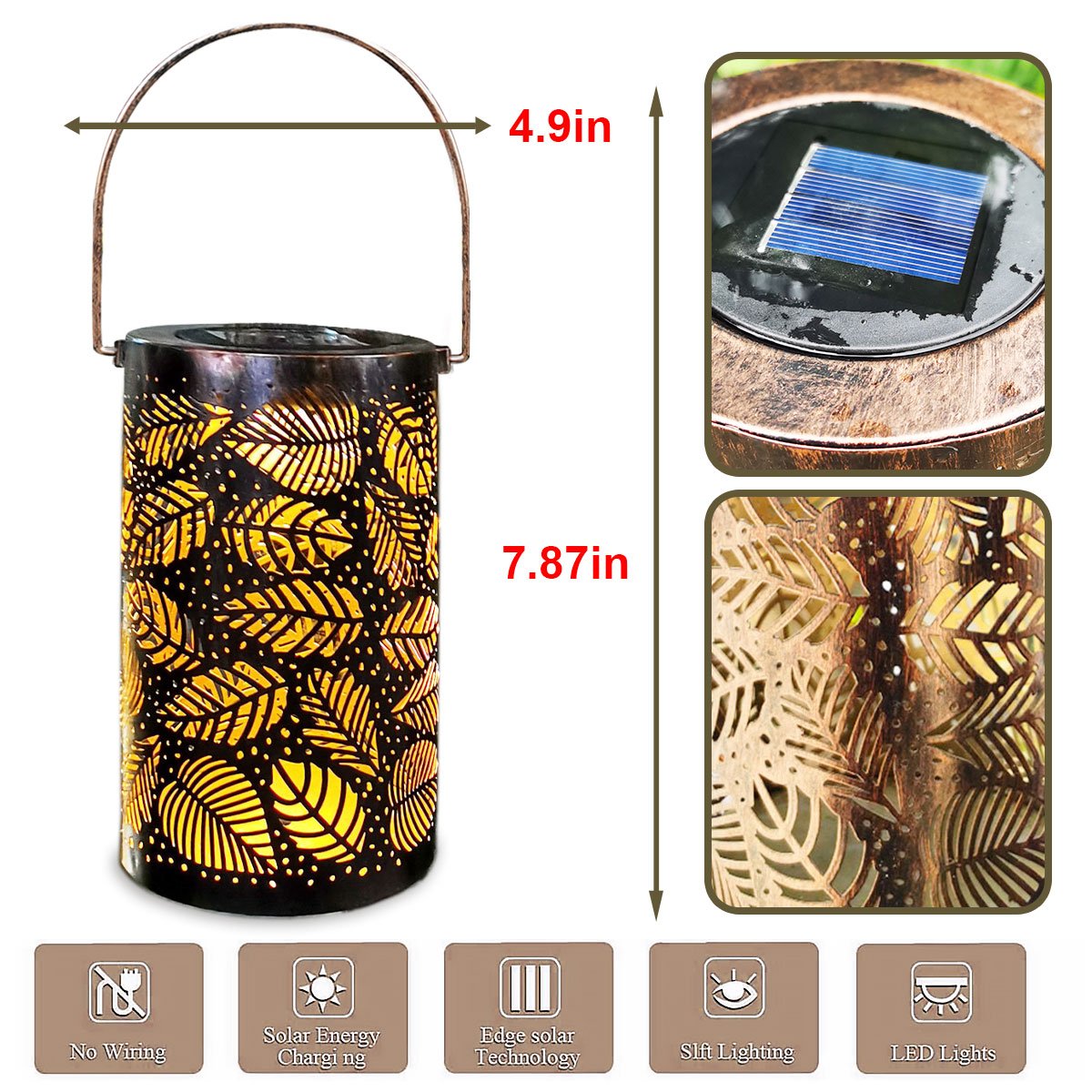 Solar Lantern Lights Outdoor Garden Hanging Lights