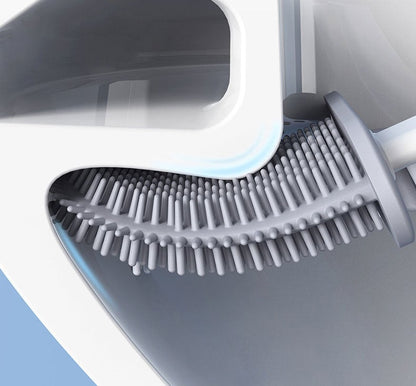 Revolutionary Silicone Flex Toilet Brush With Holder