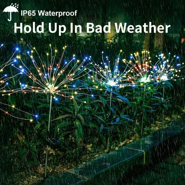 [Not Just Lights Can Be DIY]Waterproof  Solar Garden Fireworks Lamp