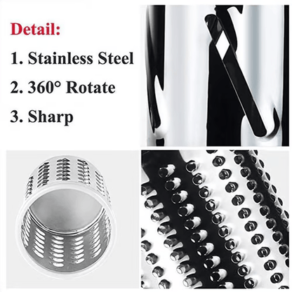 🔥3 in 1 Rotary Cheese Grater Vegetable Slicer