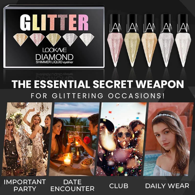 ✨GLITTERING DIAMOND LIQUID EYELINER