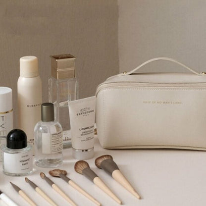 [45% OFF]Premium Leather Makeup Organizer Bag