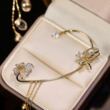 Summer Hot Sale 49% OFF✨Butterfly Tassel Style Zircon Earrings | Perfect Gift🎁