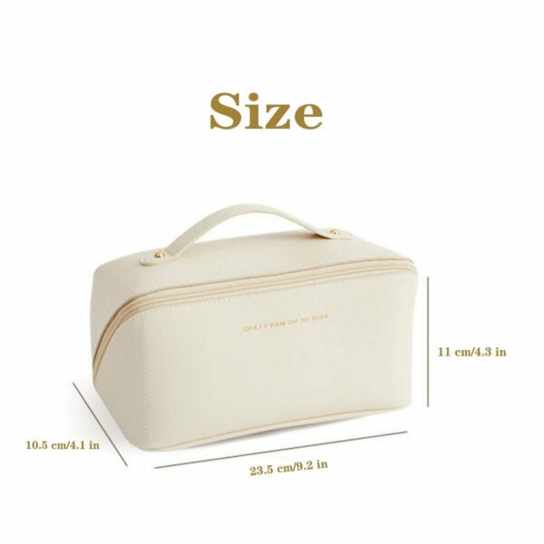 [45% OFF]Premium Leather Makeup Organizer Bag