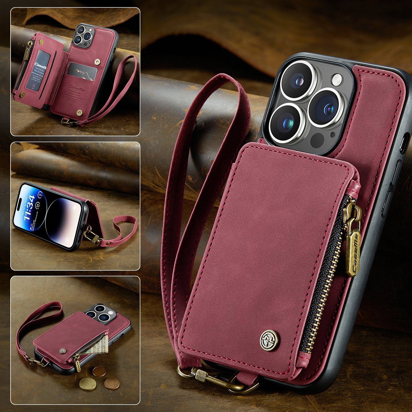 [45% OFF]Premium Leather Wallet Phone Case