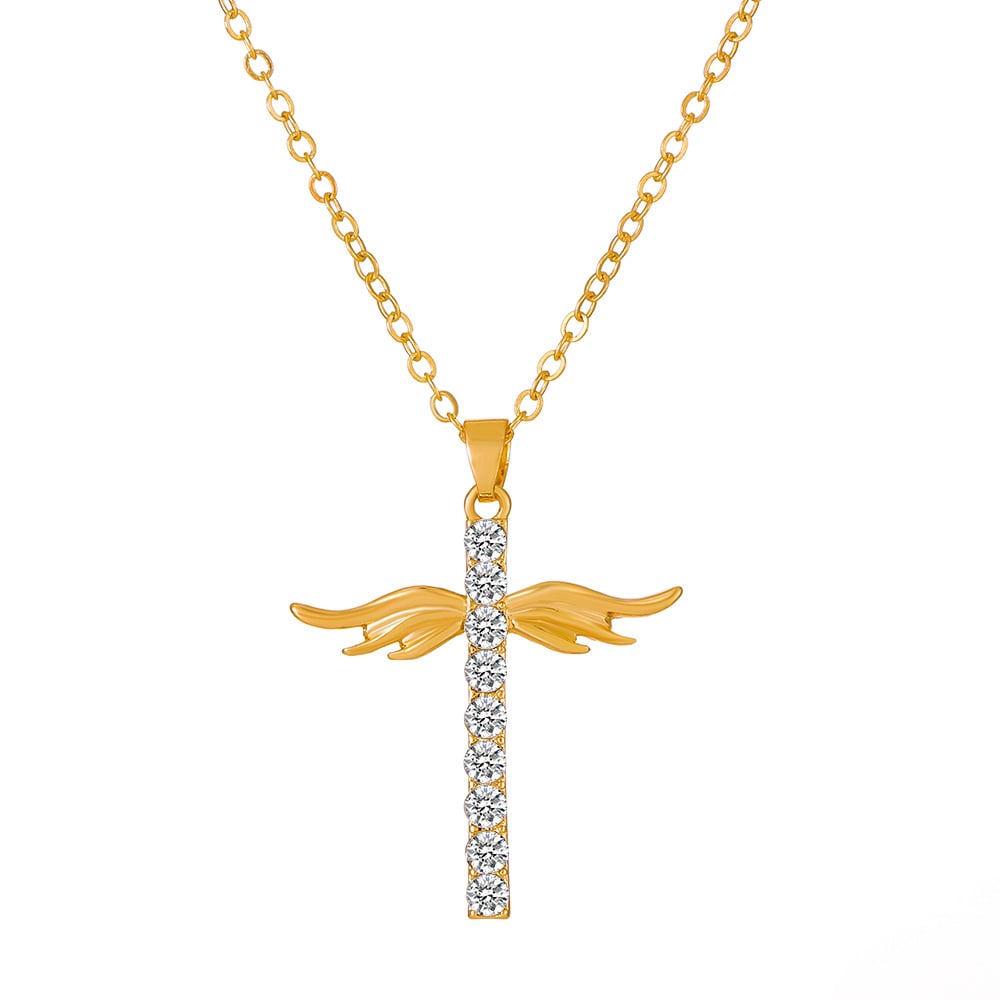 [Exclusive]Angel Wings With Diamonds Necklace