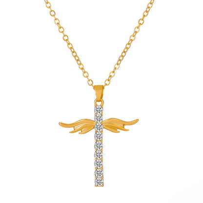 [Exclusive]Angel Wings With Diamonds Necklace