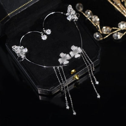 Summer Hot Sale 49% OFF✨Butterfly Tassel Style Zircon Earrings | Perfect Gift🎁