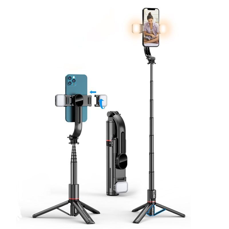 [2022 Latest]Bluetooth Selfie Stick, Tripod With Fill Light
