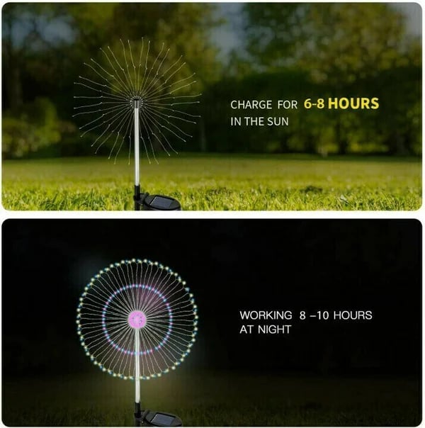 [Not Just Lights Can Be DIY]Waterproof  Solar Garden Fireworks Lamp