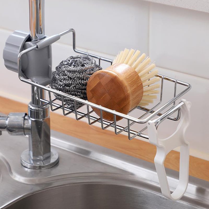 👩‍🍳Stainless Steel Faucet Rack-A Perfect Storage Accessory for Your Kitchen