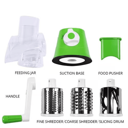 🔥3 in 1 Rotary Cheese Grater Vegetable Slicer