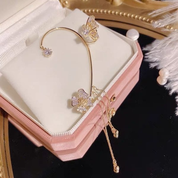 Summer Hot Sale 49% OFF✨Butterfly Tassel Style Zircon Earrings | Perfect Gift🎁