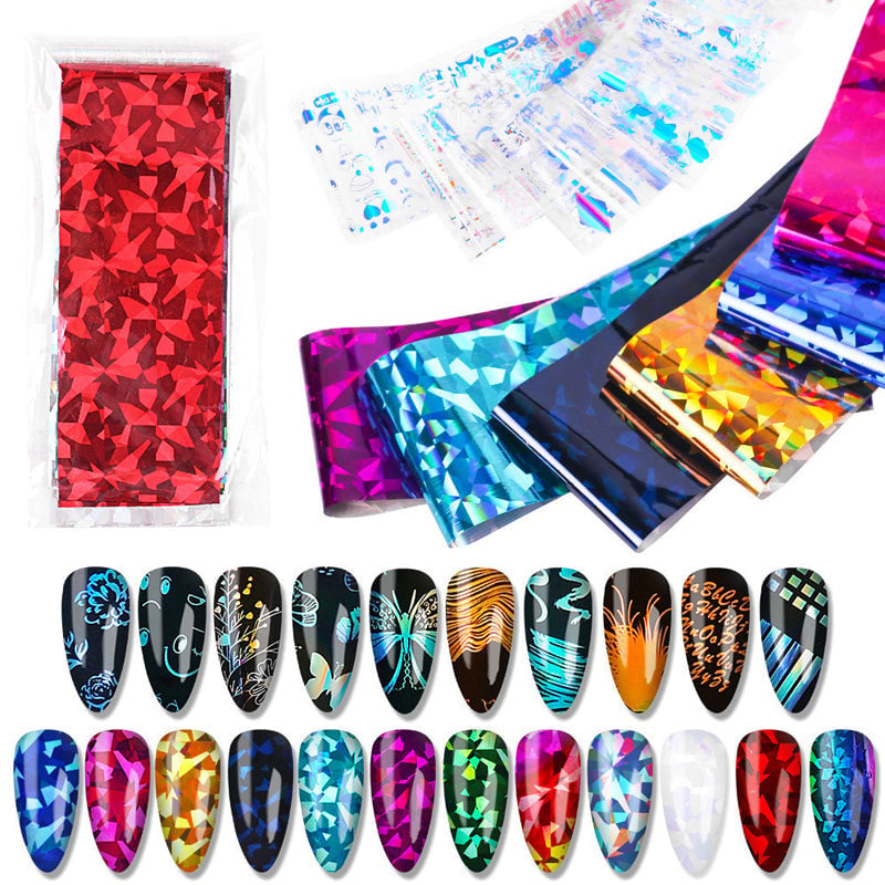 Reflective Mosaic Nail Art Transfer Foils