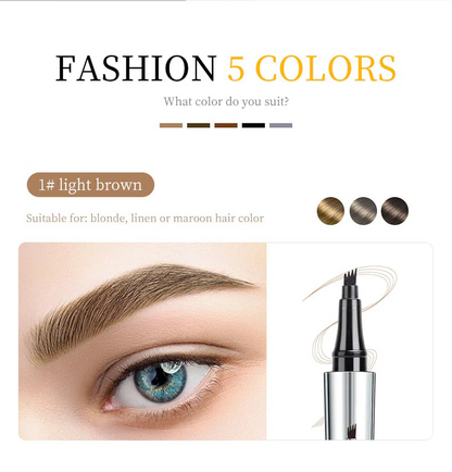 Waterproof 3D tattoo pencil with 4 fork tips for microblading (🔥 buy 1, get 1 free)