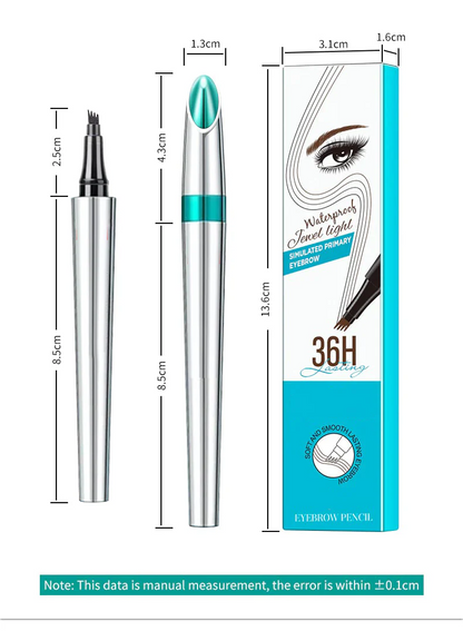 Waterproof 3D tattoo pencil with 4 fork tips for microblading (🔥 buy 1, get 1 free)