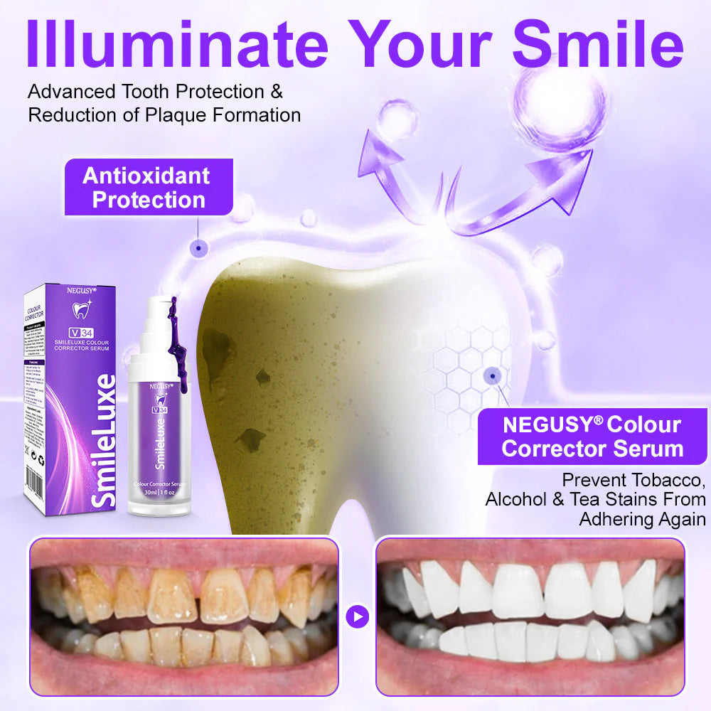 🦷𝐒𝐆𝐒 𝐔𝐊 𝐓𝐞𝐬𝐭𝐞𝐝 | NEGUSY® 𝐂𝐨𝐥𝐨𝐮𝐫 𝐂𝐨𝐫𝐫𝐞𝐜𝐭𝐨𝐫 𝐒𝐞𝐫𝐮𝐦 — Clinically proven to gently remove stains, whiten teeth, and restore natural brightness in just 3 days — safe for sensitive teeth and enamel